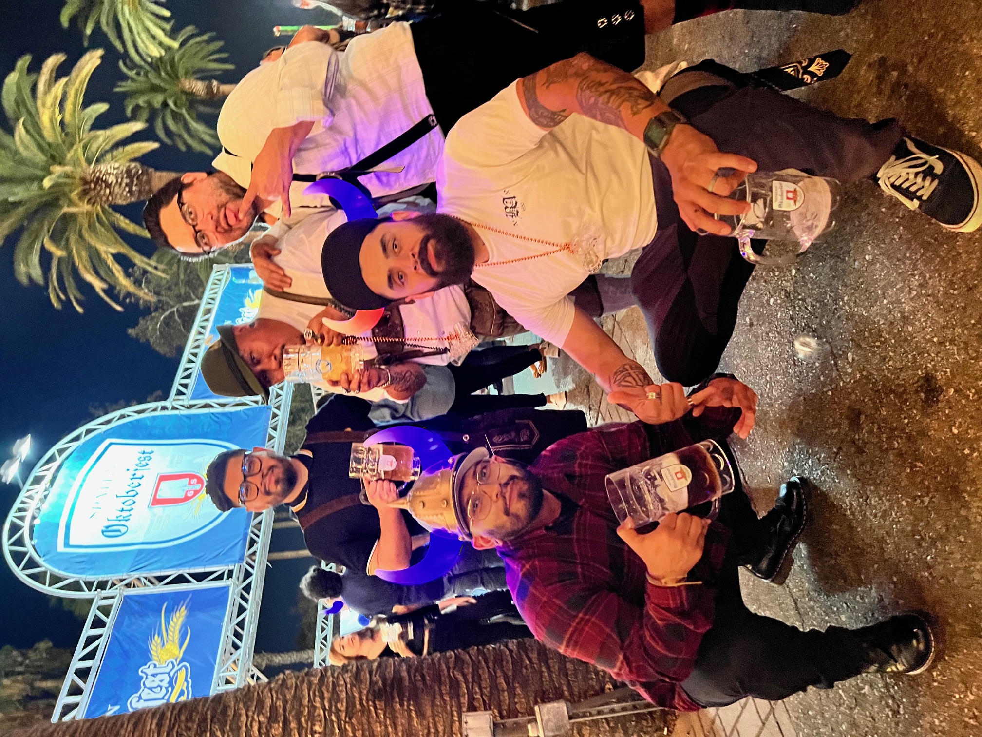 Group photo of the boys at Oktoberfest